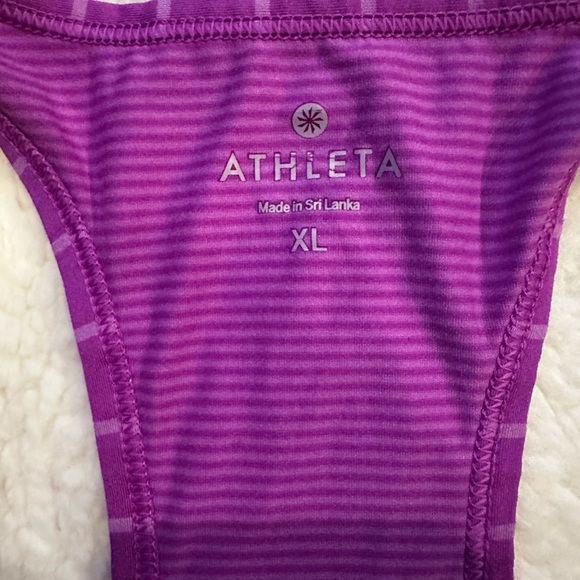 Purple Striped Racerback Tank Top - Picture 2 of 4